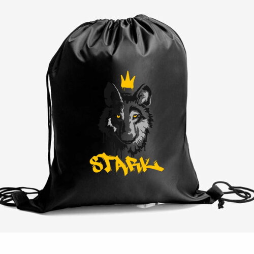 Mochila Preta Tipo Saco Personalizada