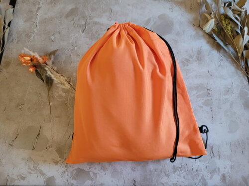 Mochila Tipo Saco Sacochila de Tecido Ecobag Laranja