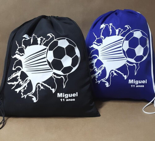 Mochila Ecobag Futebol Lembrancinha de Aniversário