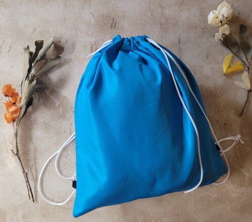 Ecobag Sacola Mochila de Tecido Ecobag Sacola Azul Claro