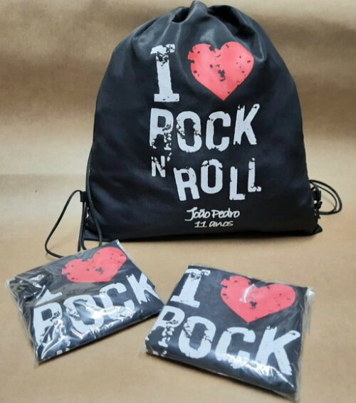 Mochila Sacola Rock Roll