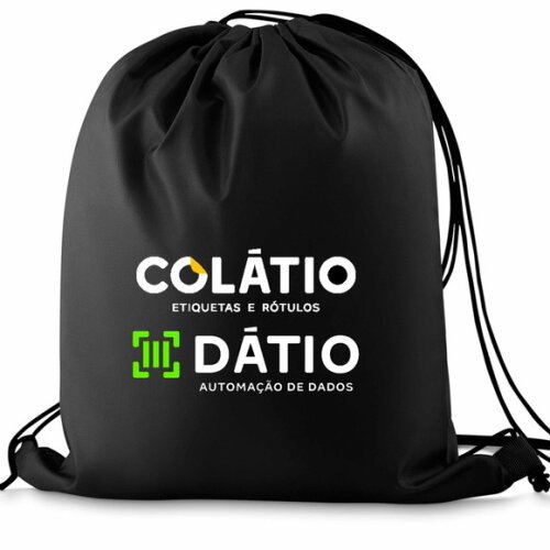 Mochila Preta Ecobag Promocional Sacola Personalizada Sacoch