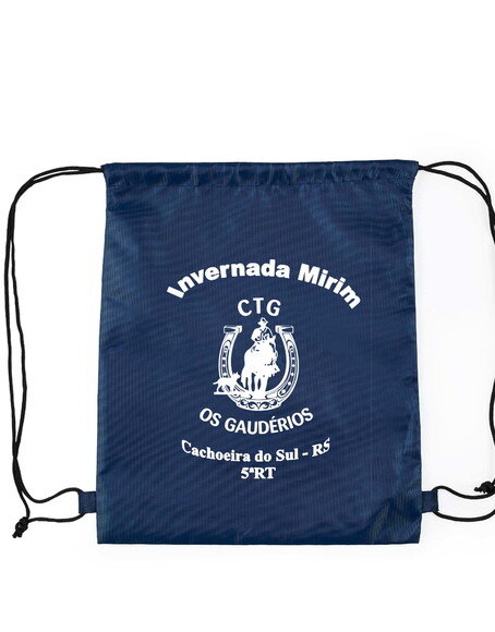 Sacochila Ecobag Mochila Azul Marinho Personalizada