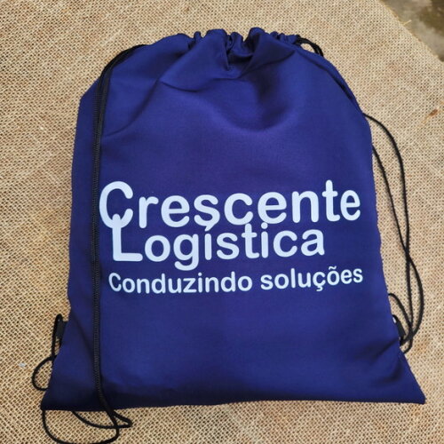 Ecobag Sacola Tipo Mochila de Tecido Personalizada Brinde