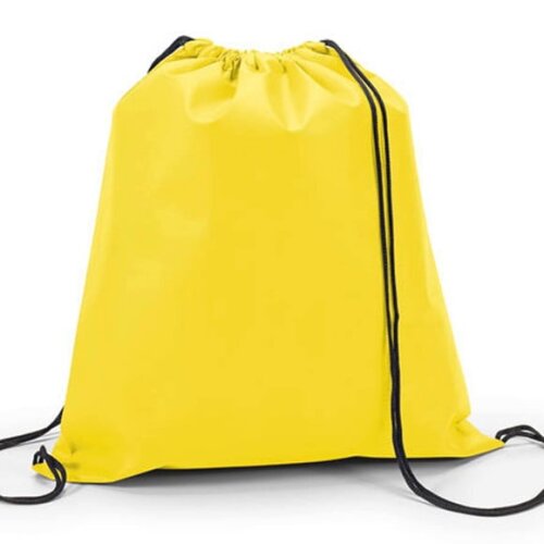 Mochila Sacola de Tecido Saco Ecobag Amarela