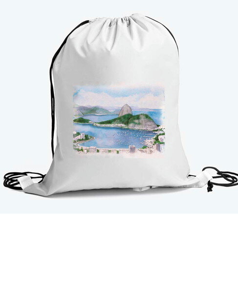 Sacochila Ecobag Sacola de Tecido Branco Personalizada