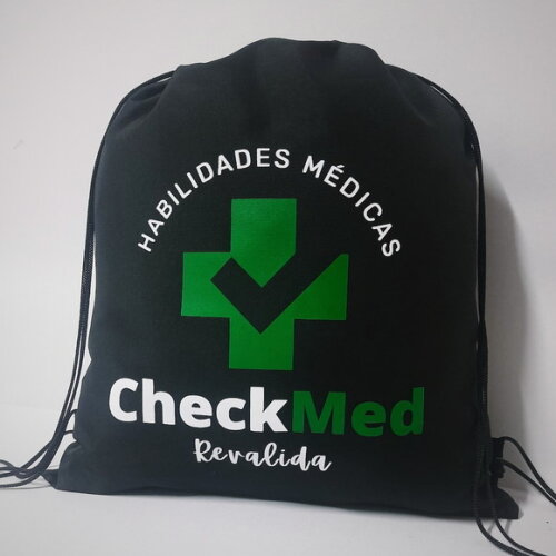 Sacola Tipo Saco Mochila de Tecido Preto