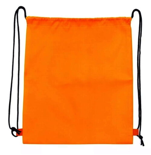 Mochilas Saco De Pano Laranja P/ Treino Escolar e Futebol