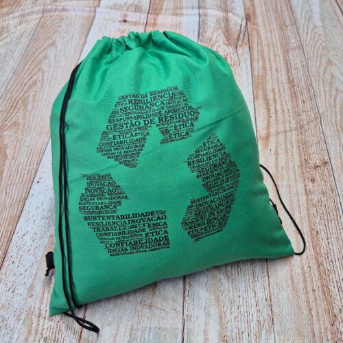 Mochila Verde Personalizada com Logotipo Brinde Ecológico
