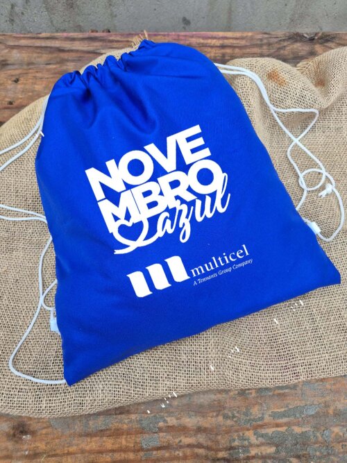 Sacochila de Tecido Personalizada Cor Azul
