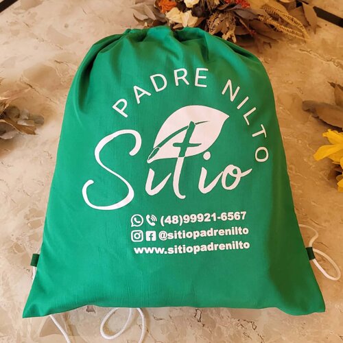 Sacochila de Tecido Personalizada Cor Azul