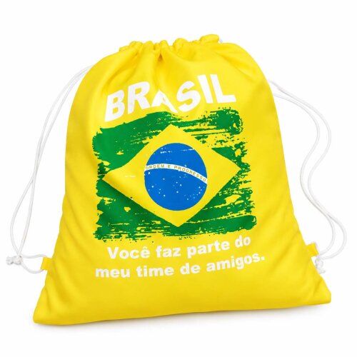 Mochila com a Bandeira do Brasil Sacola Personalizada