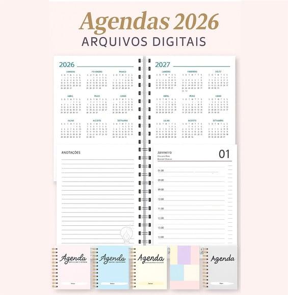 Super Combo Arquivo Digital Miolo Agendas 2026