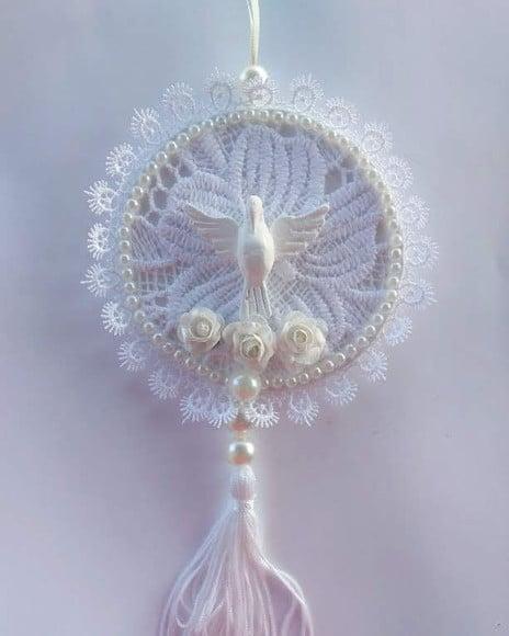 Pingente Mandala 10cm Divino Espírito Santo