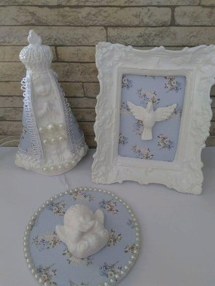 Kit Presente Nossa Senhora baby e Divino Espírito Santo