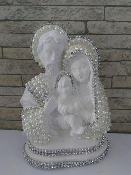 Busto Sagrada Familia com Pérolas