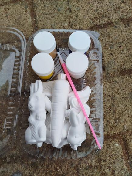 Kit Pintura Gesso Cru Páscoa Pintura Recreação Infantil