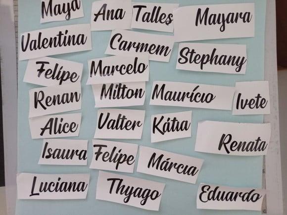 Adesivo Nome Personalizado Vinil 2cm