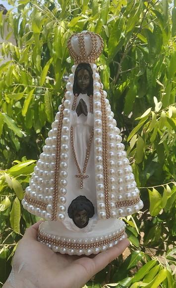Nossa Senhora Aparecida 22cm com Pérolas