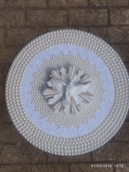 Mandala Divino Espírito Santo com Pérolas 60cm