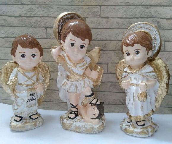 Trio de Arcanjos Baby 15cm