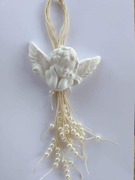 Pingente Anjo da Guarda com pérolas