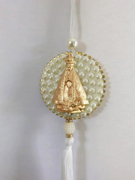 Pingente Mandala 7cm Nossa Senhora Aparecida Dupla Face