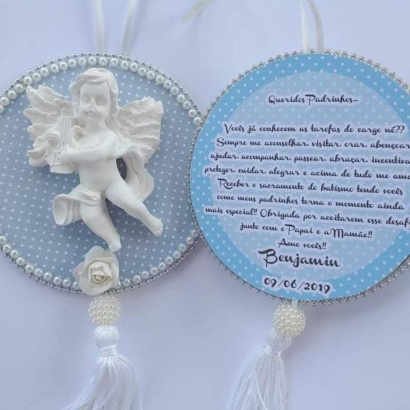 Pingente Mandala 10cm Anjo da Guarda