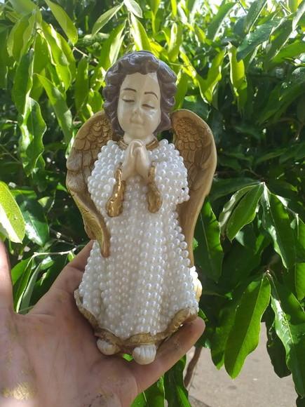 Anjo da Guarda 20cm com Pérolas