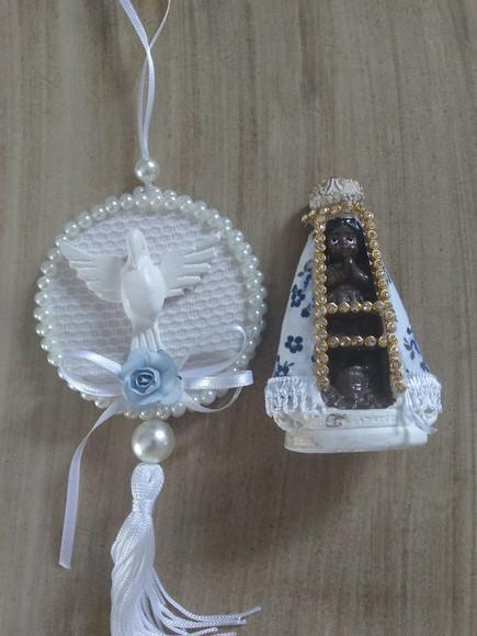 Kit Nossa Sra Aparecida Baby 9cm + Mandala Divino 7cm