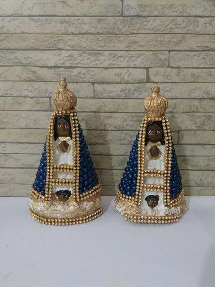 Nossa Sra Aparecida Baby 14cm c/ Pérolas