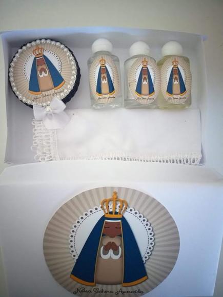 Kit Batizado Água, Óleo, Sal, Lencinho, Latinha e Tercinho