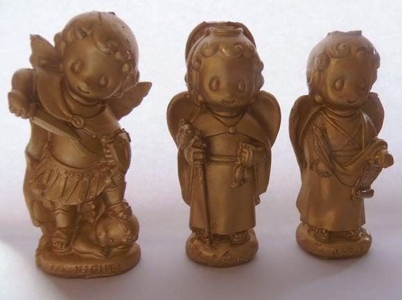 Trio de Arcanjos Baby 9cm