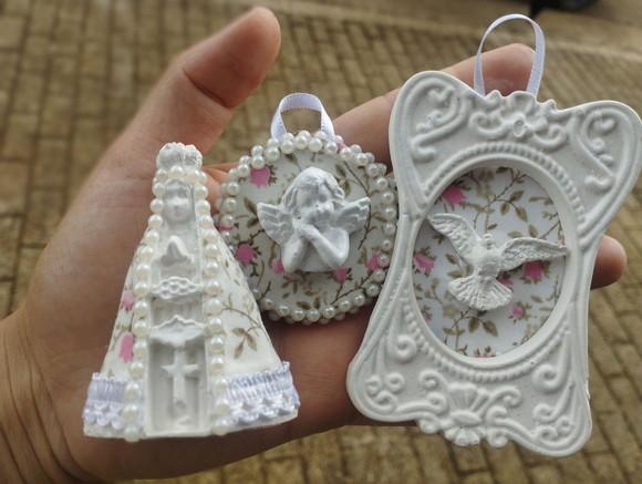 Kit Presente Anjinho Divino Espírito Santo e Nossa Senhora