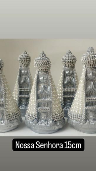 Kit 15 N. S. Aparecida Baby 15cm Pérolas