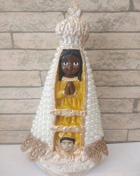 Nossa Senhora Aparecida Baby 15cm com pérolas