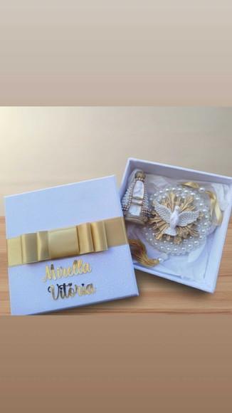 Kit Caixa Personalizada Nossa Sra Aparecida + Medalhão