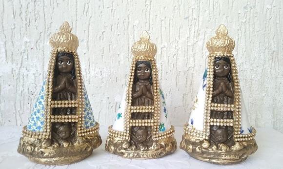 Nossa Senhora Aparecida Baby 15cm Manto Estampado