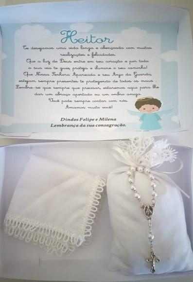 Kit Batizado Sachê perfumado, Tercinho e Lencinho