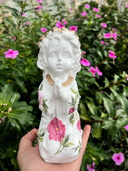 Anjo da Guarda 20cm Floral
