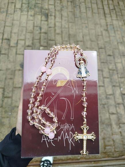 Kit Bíblia Ave Maria + Terço Nossa Senhora Aparecida