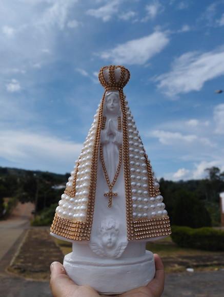 Nossa Senhora Aparecida 27cm com Pérolas