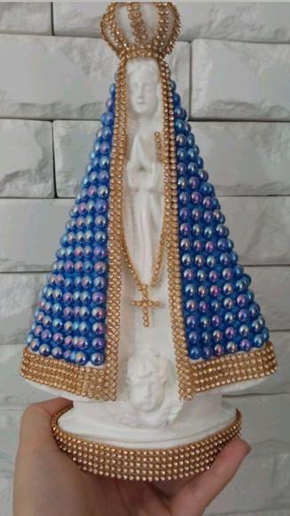 Nossa Senhora Aparecida 27cm com Pérolas