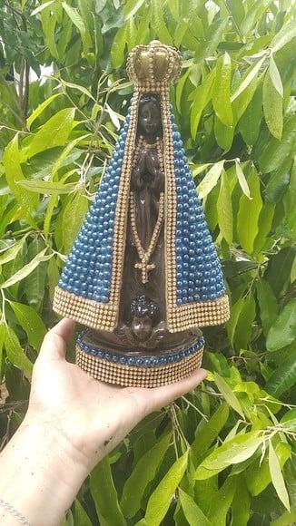 Nossa Senhora Aparecida 27cm com Pérolas