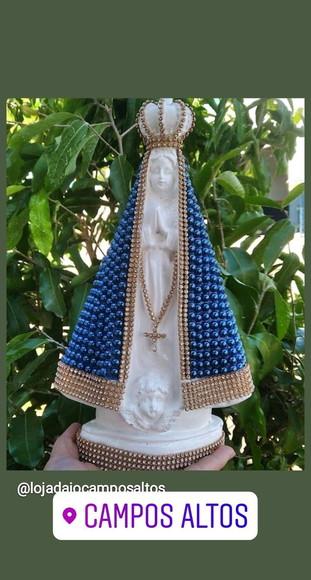 Nossa Senhora Aparecida 27cm com Pérolas
