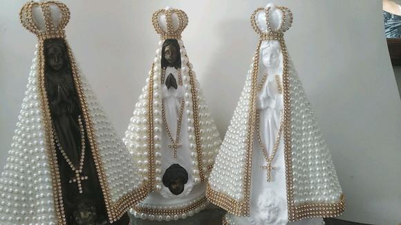 Nossa Senhora Aparecida 27cm com Pérolas