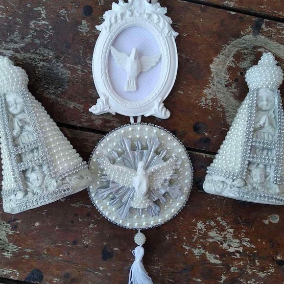 Kit 2 Nossa Sra Aparecida Baby + Quadrinho + Mandala
