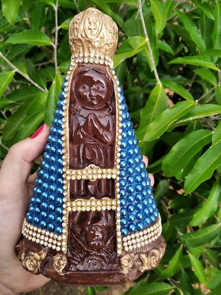 Nossa Sra Aparecida Baby 20cm c/ Pérolas