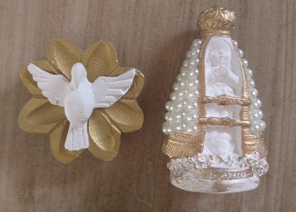 Kit Nossa Sra Aparecida Baby + Ímã Divino