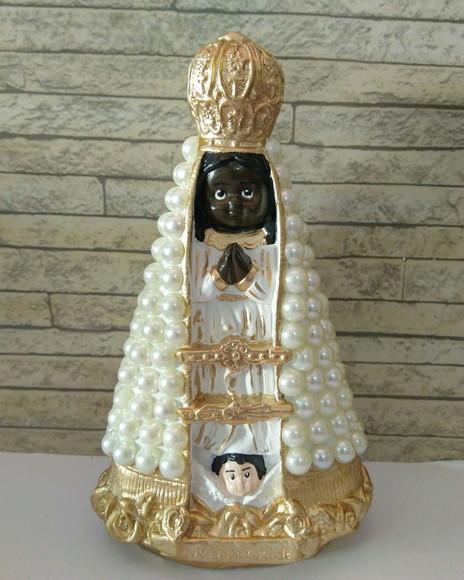 Nossa Sra Aparecida Baby 20cm c/ Pérolas